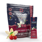 Bobelo Self-Carbonating Energy Drink Mix, Black Cherry Cream, 15 Packs