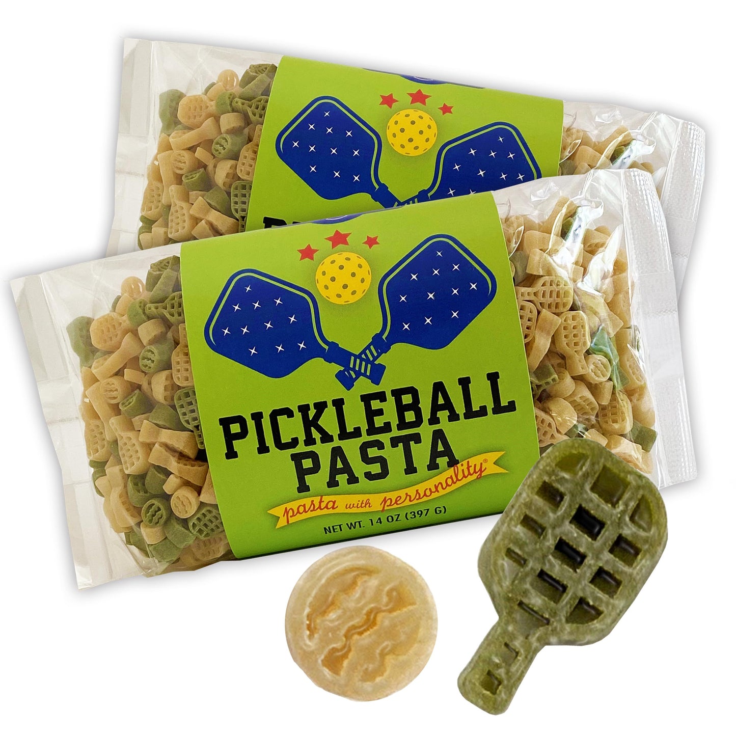 Pastabilities Pickleball Pasta- Funny and Unique Pickleball Gifts, Non-GMO Natural Wheat and Vegetable Pasta, All-Natural, Kosher Certified, Made in