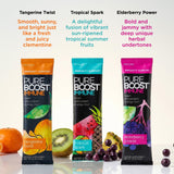 Pureboost Sugar-Free Immune Clean Energy Booster Drink Mix, Combo Pack 30ct
