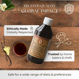 Pure Clear Mexican Vanilla Extract (8.12 fl oz) - Gluten-Free, Coumarin-Free Vanilla for Baking, Cakes, Cookies, Coffee & Desserts - Cold Pressed