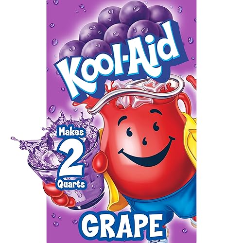 Kool-Aid Unsweetened Drink Mix, 1 Packet, for Flavorful Hydration and Shareable Refreshment, Grape Artificially Flavored, Good Source of Vitamin C
