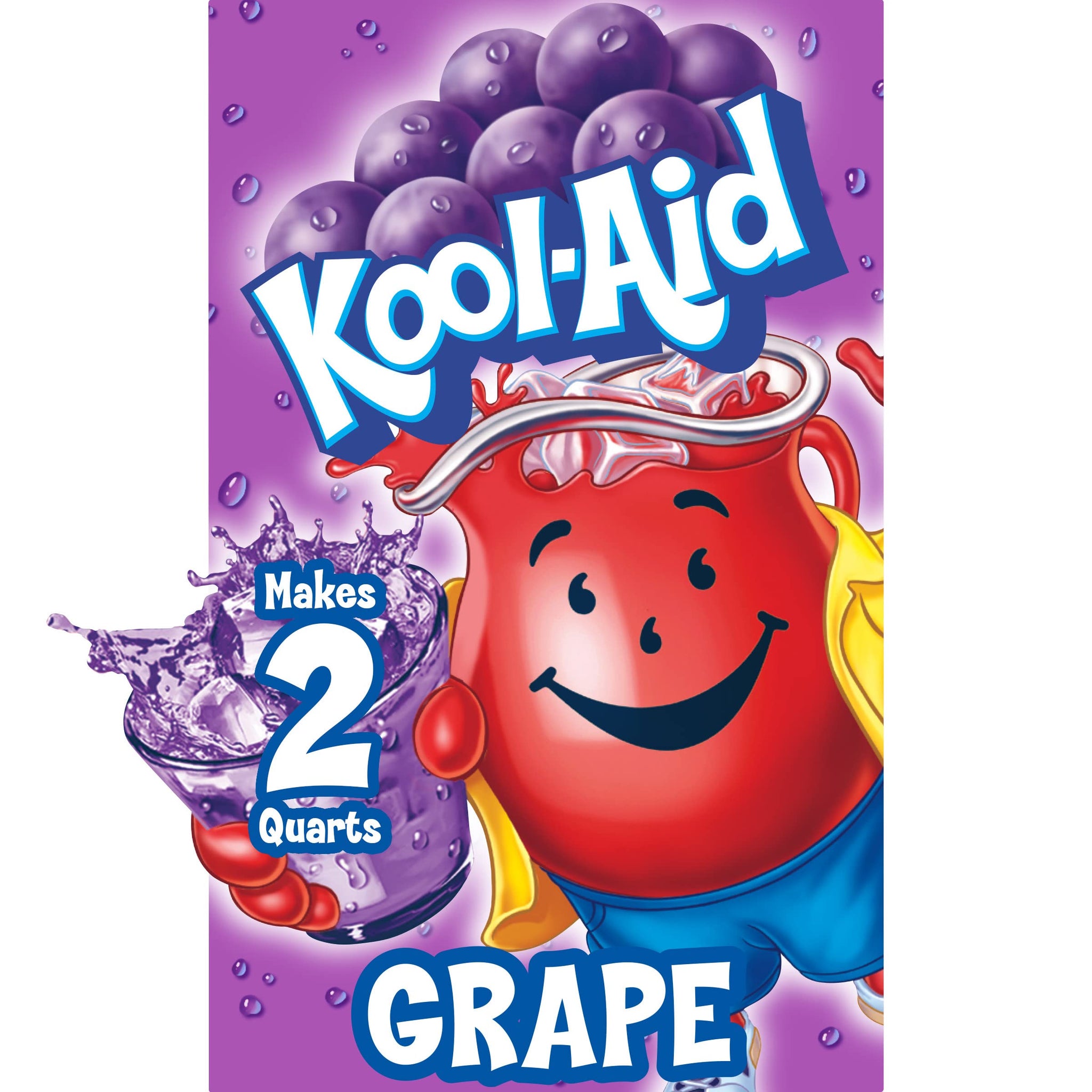 Kool-Aid Unsweetened Drink Mix, 1 Packet, for Flavorful Hydration and Shareable Refreshment, Grape Artificially Flavored, Good Source of Vitamin C