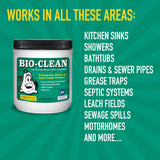 Bio-Clean Ultimate Drain Cleaning Kit Cleans Drains- Septic Tanks - Grease Traps All Natural and 100% Guaranteed No Caustic Chemicals! Removes fats