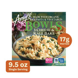 Amy's Frozen Meals, Three Cheese Kale Bake Bowl, Made With Organic Rice Pasta and Vegetables, Microwave Meals, 8.5 Oz