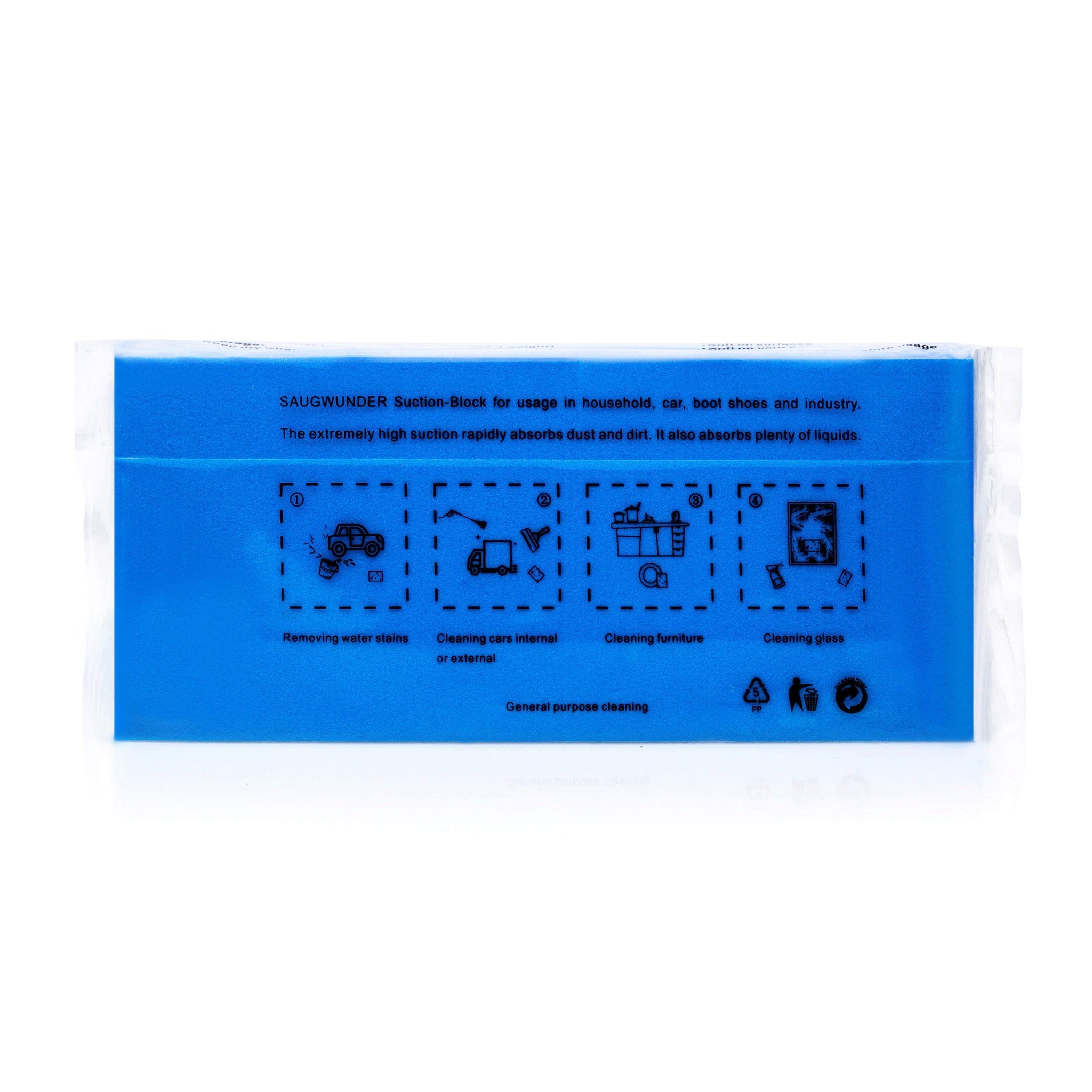 SAUGWUNDER Cleaning Sponge Super Absorbent Water Durable ^~ You Know 17.5×7.5×3.5 cm[6.9 x 3 x 1.38 inches] Use for Household Clean Cars/Boats The