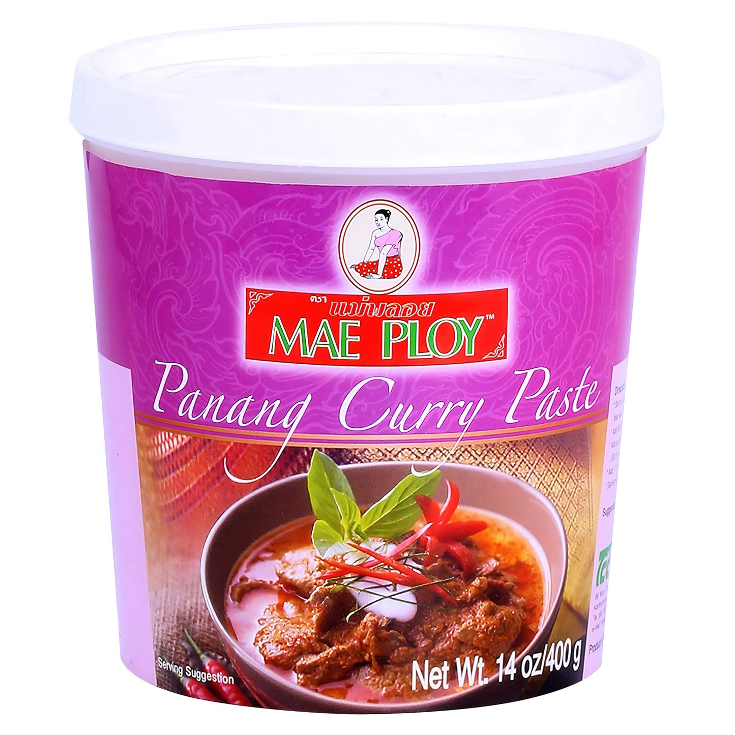 Mae Ploy Panang Curry Paste, Authentic Thai Panang Curry Paste for Thai Curries & Other Dishes, Aromatic Blend of Herbs, Spices & Shrimp Paste, No MSG