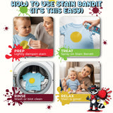 Stain Bandit Stain Remover Spray | Non-Toxic Stain Remover Family Safe Formula | Bag-On-Valve 360° Continuous Spray Bottle | Cleaner for Clothes