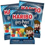 Haribo Harry Potter Gummies - Pack of 3 Gummy Candy Bags - Fruit Flavors & Wizarding World Shapes - Fun Snack for Kids, Parties, Gift Bags