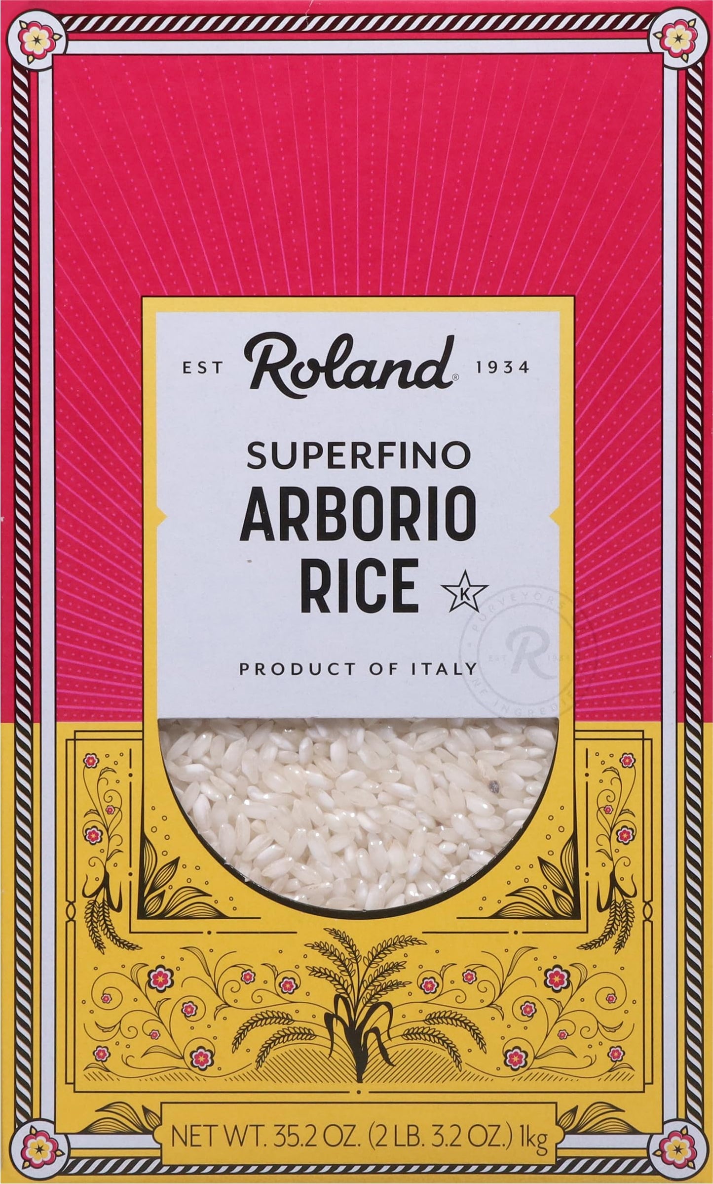 Roland Foods Superfino Arborio Rice, Specialty Imported Food, 35.2 Ounce, Pack of 1