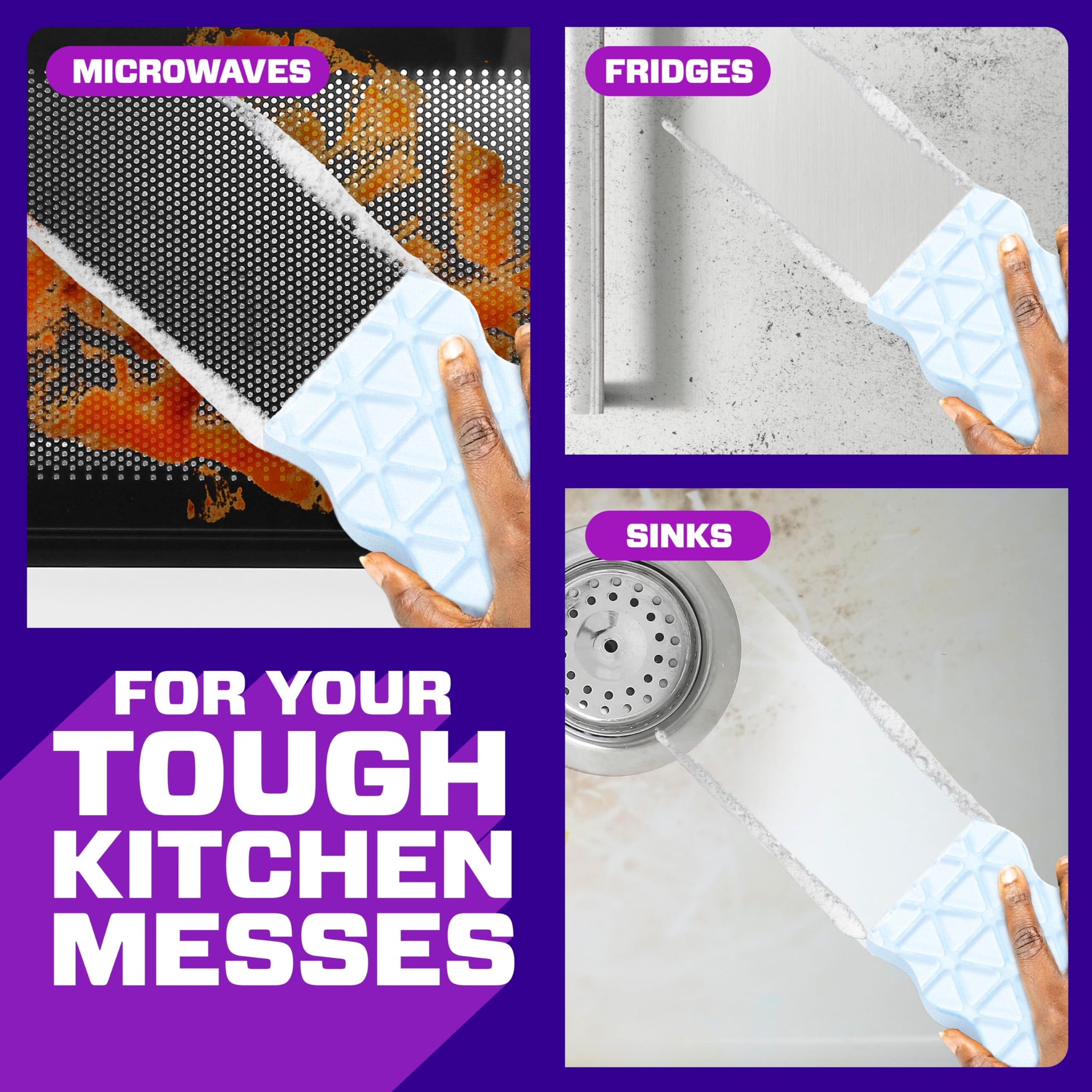 Mr. Clean Magic Eraser Foaming Sponge, Kitchen Grease Eraser, Dawn Cleaning Power, Oven Cleaner, Unstopables Fresh, 6ct