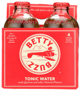 Betty Booze, Tonic Water, 9 Fl Oz, 4 Pack