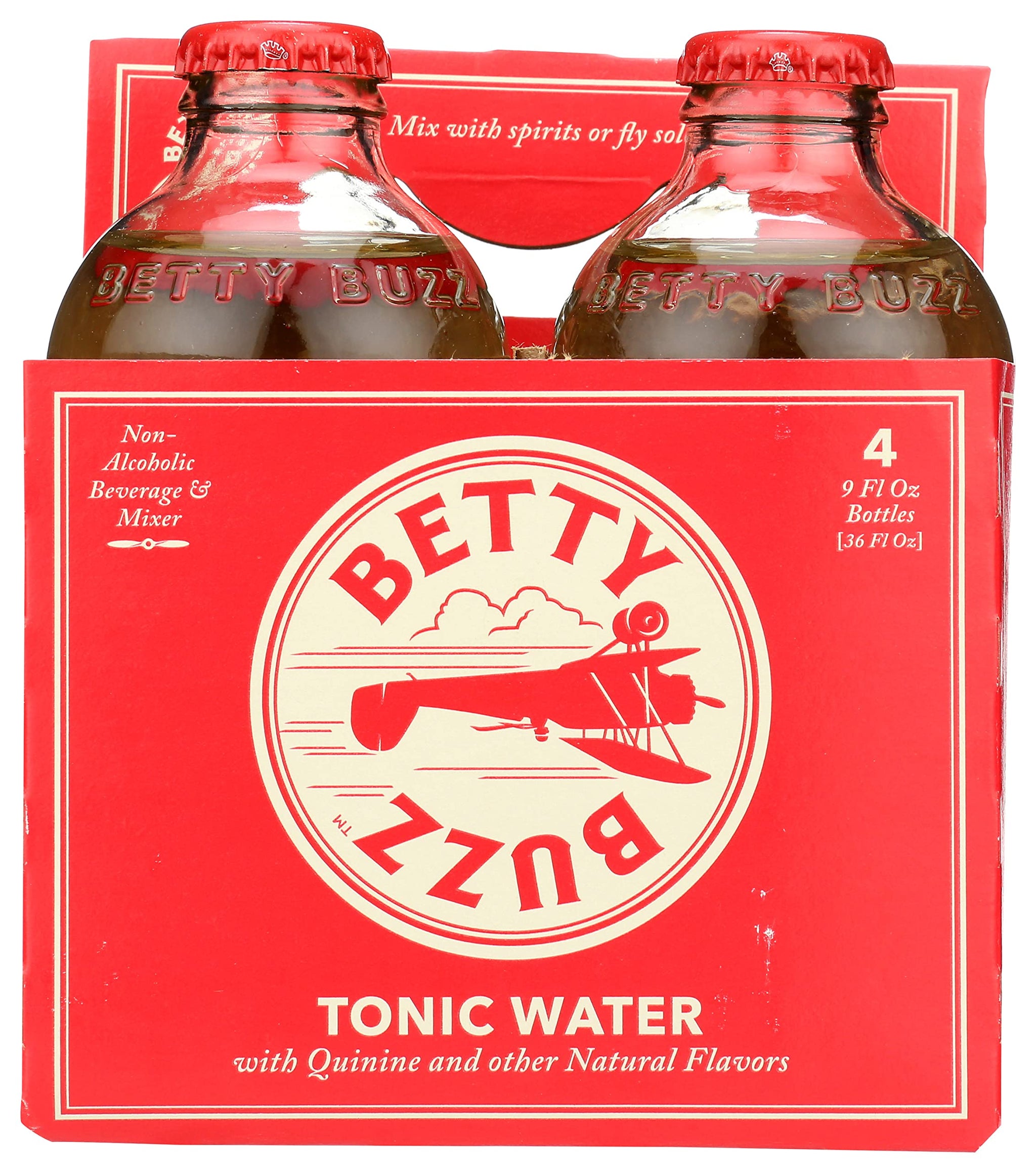 Betty Booze, Tonic Water, 9 Fl Oz, 4 Pack