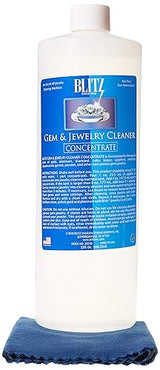 Blitz 32 Ounce Concentrated Jewelry Cleaning Solution + Free Cleaning Cloth