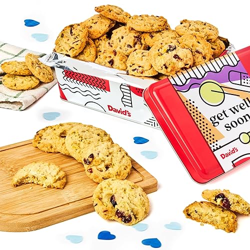 David's Cookies Get Well Soon Cookie Gift Basket - Gourmet Bakery Dessert Gift for Recovery, Comfort and Appreciation Occasions - Cranberry Pistachio