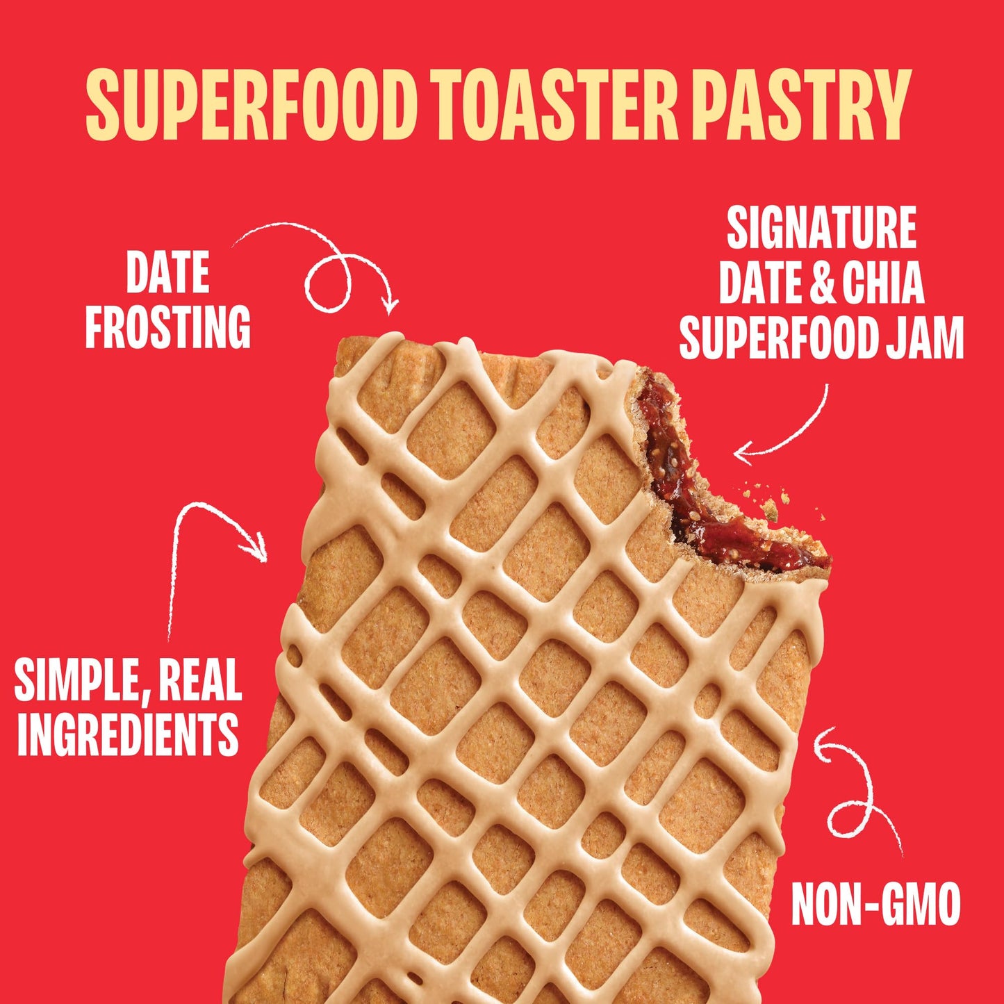 Smash Foods Toasties Variety 3 Pack - Healthy Whole Wheat Toaster Pastries Strawberry, Blueberry, Grape - No Refined Sugar, Real Fruit Filling - 9