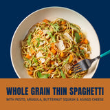 Barilla Whole Grain Thin Spaghetti, 16 oz. Box - Non-GMO Pasta, With 100% Whole Grain Durum Wheat - Great Source of Fiber