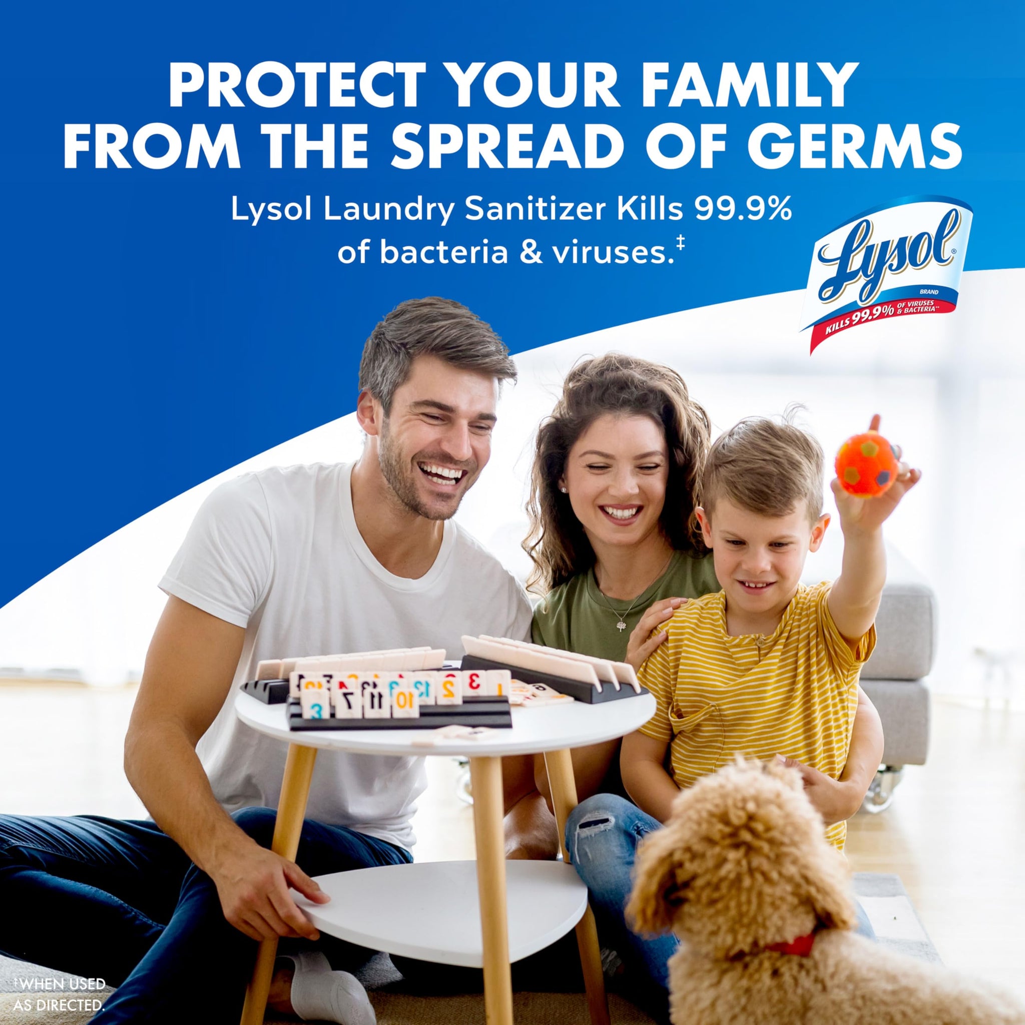 Lysol Laundry Sanitizer Additive, Free & Clear, Free from Fragrance and Dyes, 0% Bleach Laundry Sanitizer, Bacteria-causing Laundry Odor Eliminator