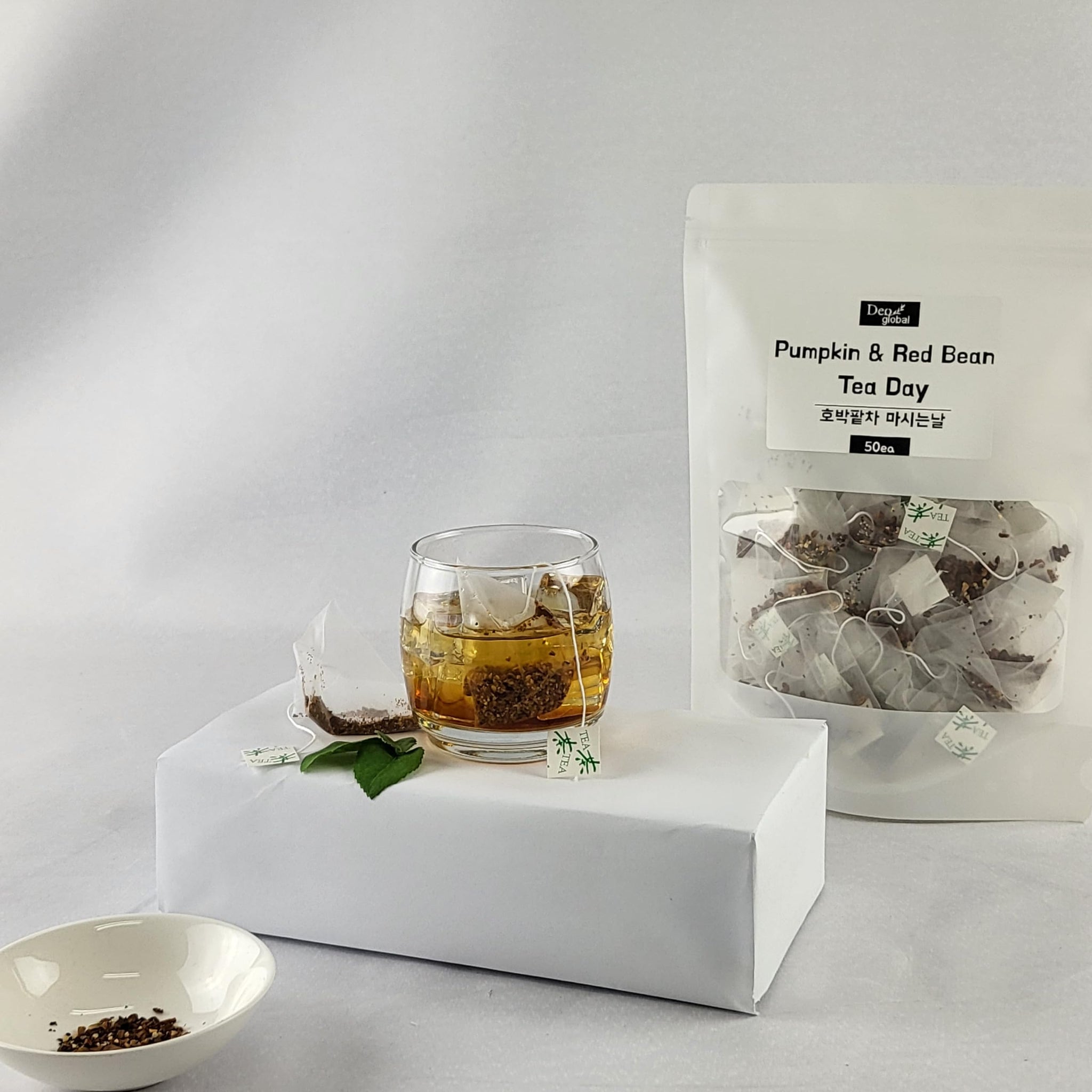 Pumpkin Spice and RedBean 50T Tea bags Korean Flavor ???? K-food Healthy 3.4oz packaged