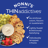 Nonni's THINaddictives Almond Thin Cookies - 3 Boxes Lemon Blueberry Cookie Thins - Almond Cookies - Sweet Crunchy & Chewy - Biscotti Individually