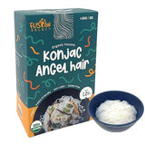 Fusion Select Konjac Noodles - Shirataki Angel Hair Plant-Based Substitute - Healthy Diet Pasta - Rich in Fiber - Vegan, Keto, Paleo-Friendly, Zero