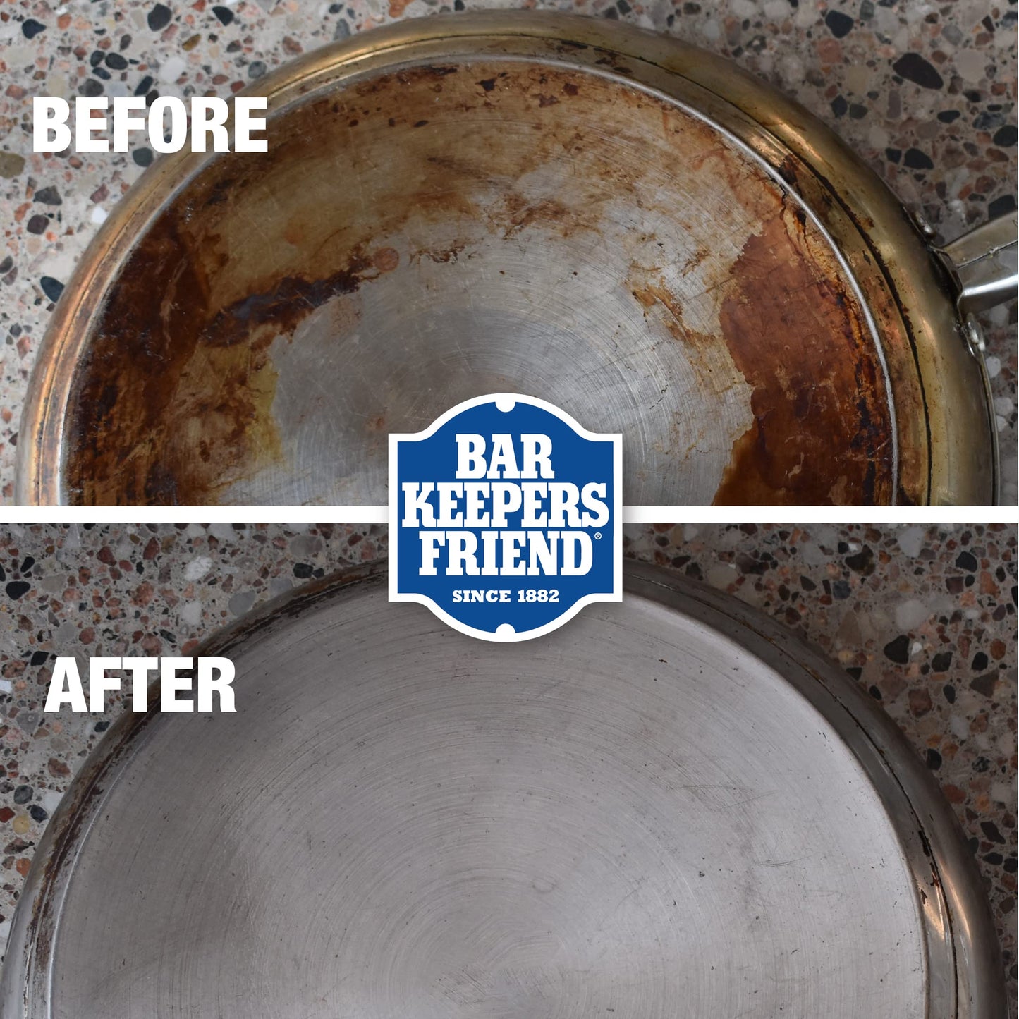 Bar Keepers Friend Cookware Cleanser Polish 13.5 oz and More Spray Foam Rust Stain Remover 25.4 oz Bundle