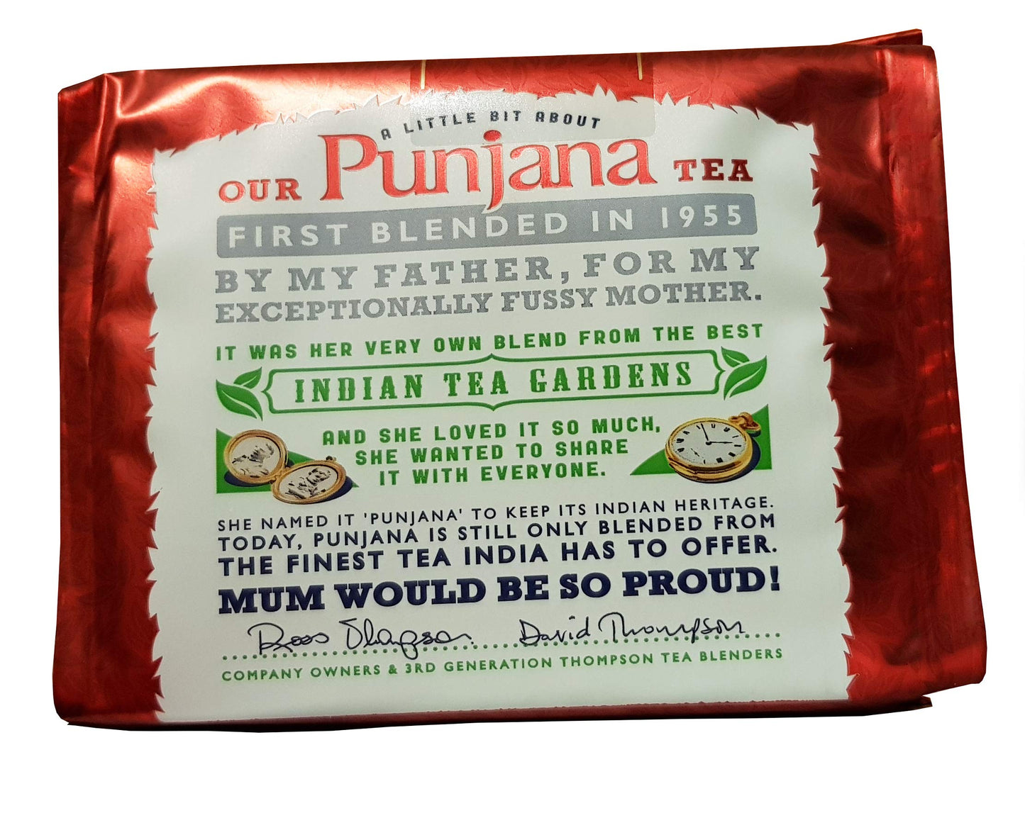Punjana Thompsons Tea Bags 80 per Pack