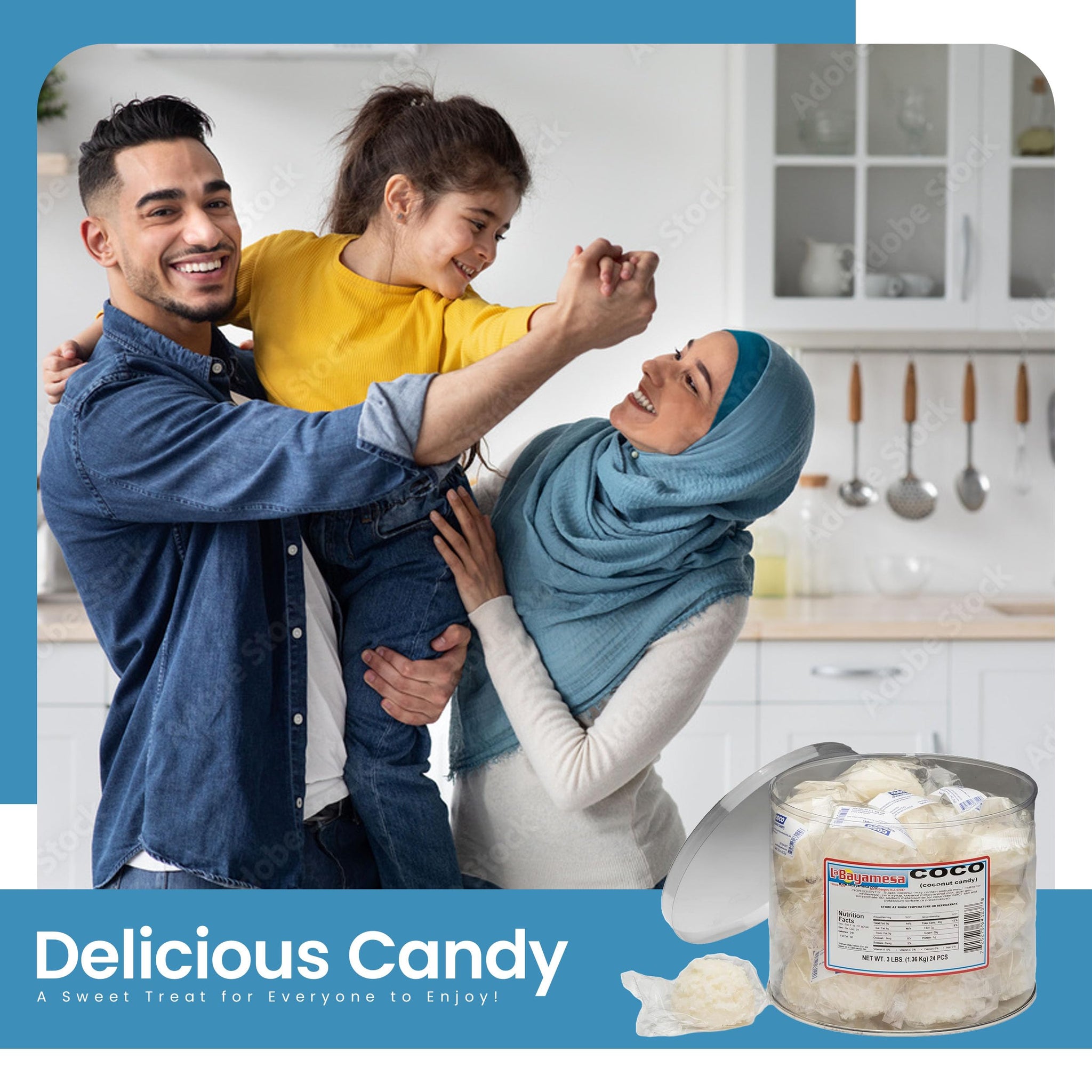 La Bayamesa || Coco Blanco || 3lb || (Coconut & Milk Candy Snack) coconut yogurt || coconut cookies || (pack 24)