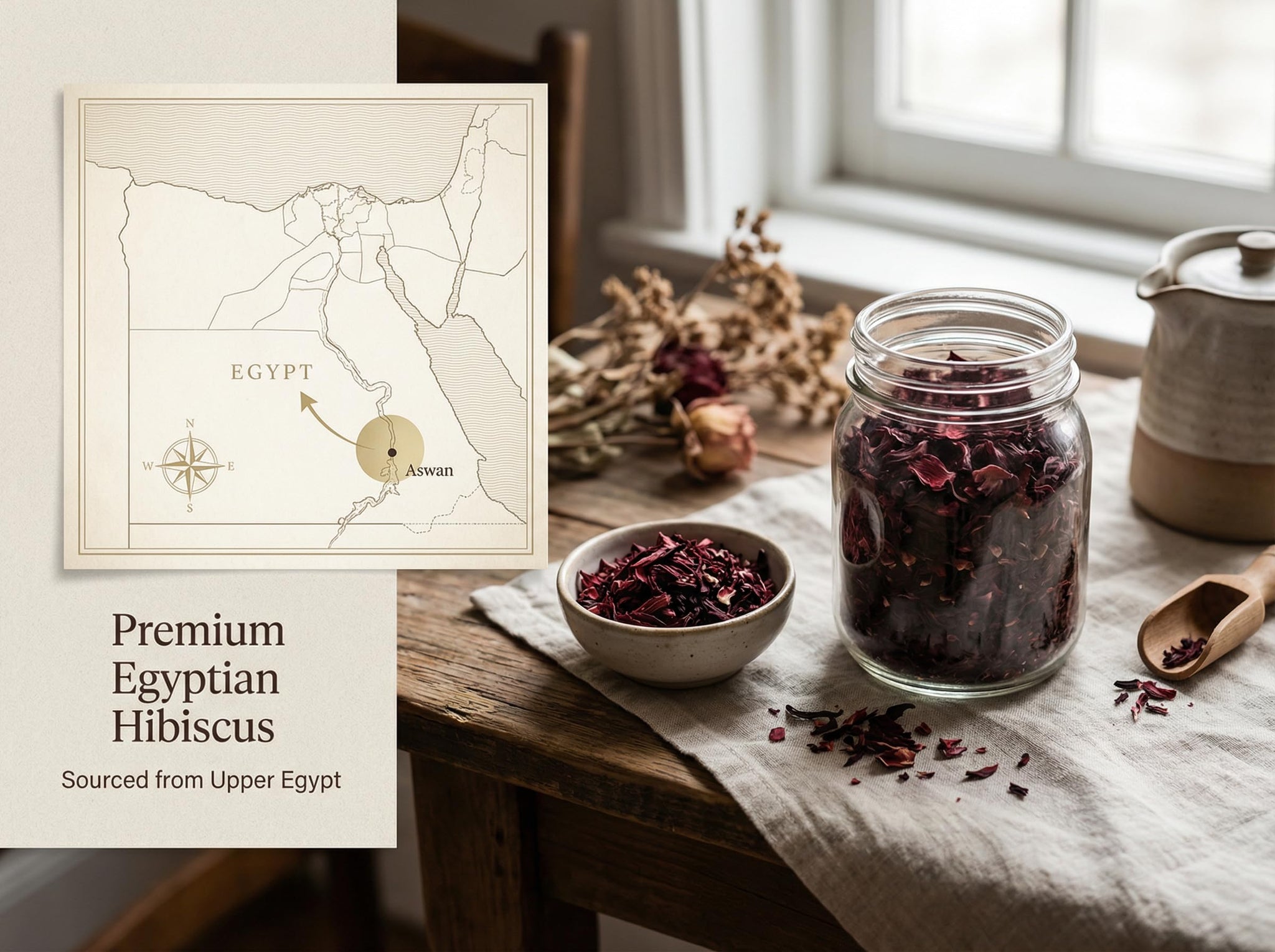 Zeeza Hibiscus Tea, 1LB, Organic Hibiscus Flowers from Egypt - Cut & Sifted - Loose Leaf Tea - Ideal for Agua Fresca, Iced Tea, & Karkadé