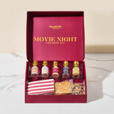 Thoughtfully Gourmet, Movie Night Popcorn Set, Includes Yellow and Mixed Popcorn Kernels, 10 Paper Bags, 5 Seasonings & Toppings