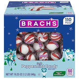 Brach's Holiday Soft Peppermint Candy Tub, Individually Wrapped Mints, 19oz, 110 Pieces