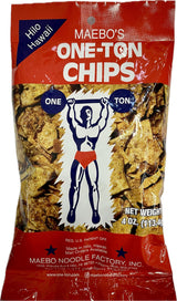 Maebo's One-Ton Chips Won Ton Crackers 6 Bags - 4 oz. each