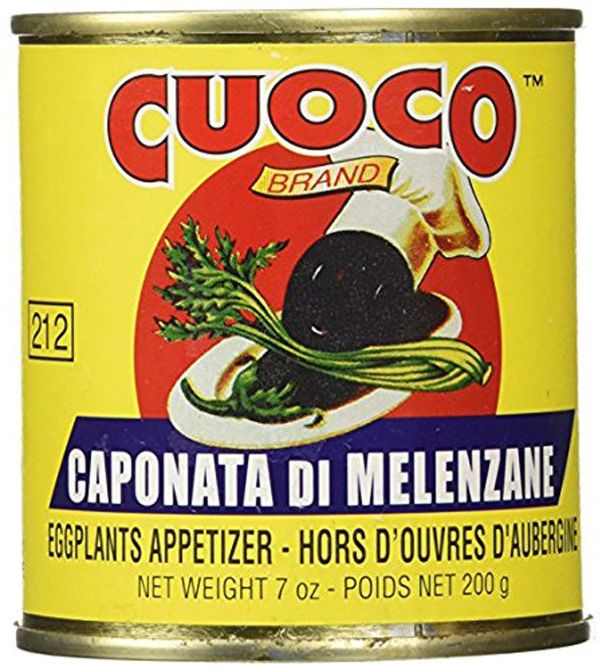 Cuoco - Imported Italian Eggplant Caponata Di Melenzane, Eggplant Appetizer, (5 Pack) - 7 Ounce Cans