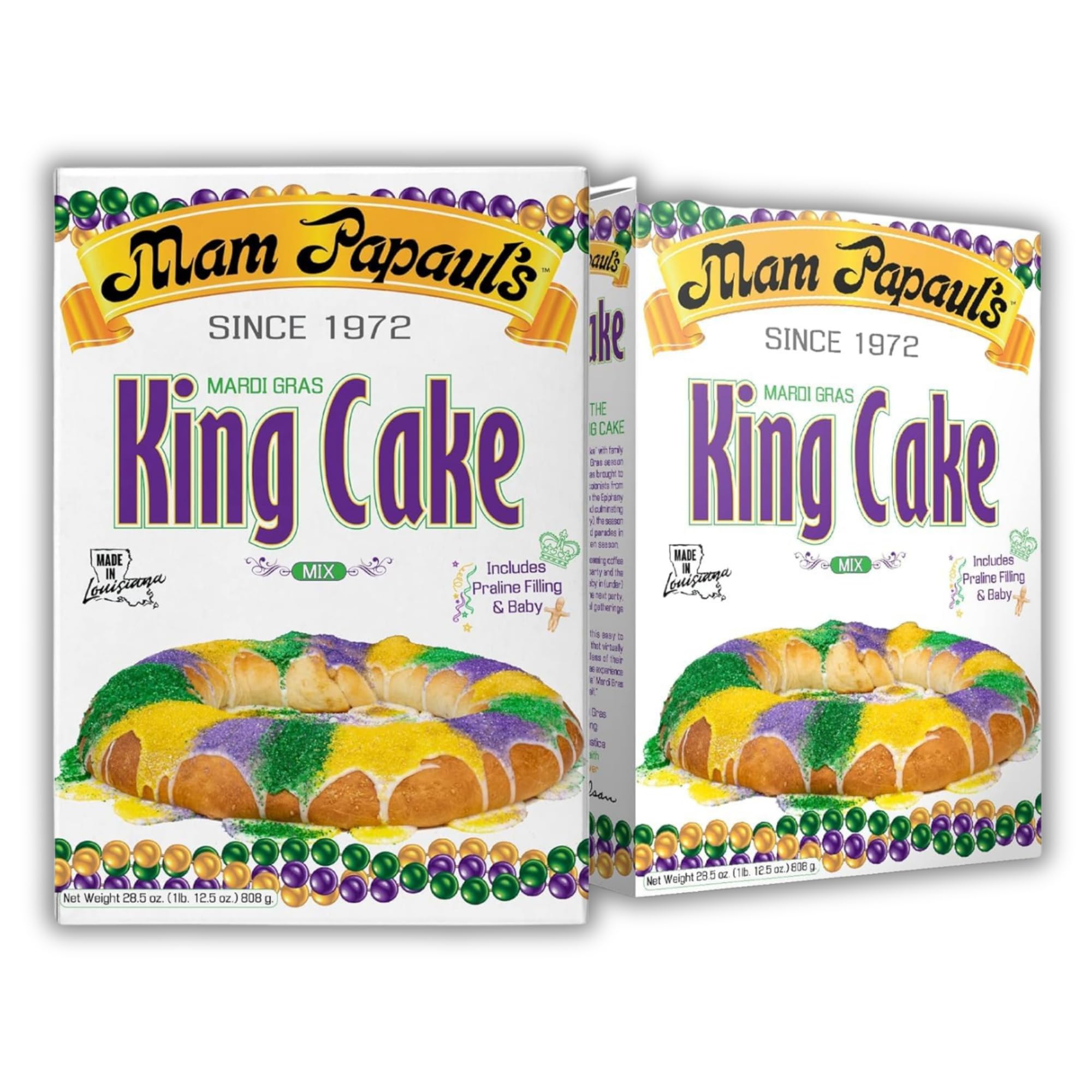 Mam Papaul's King Cake Mix 2pk