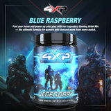 4XP Legendary Blue Raspberry Gaming Energy Drink Mix| Low-Cafeine Nootropic Powder with B Vitamins & Bold Blue Raspberry Flavor for Gamers |