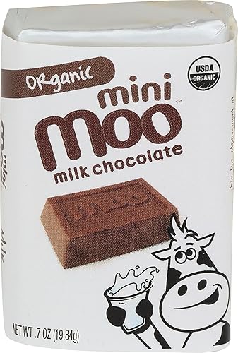 Moo Chocolate Organic Mini Milk Chocolate Bar, 0.7 OZ