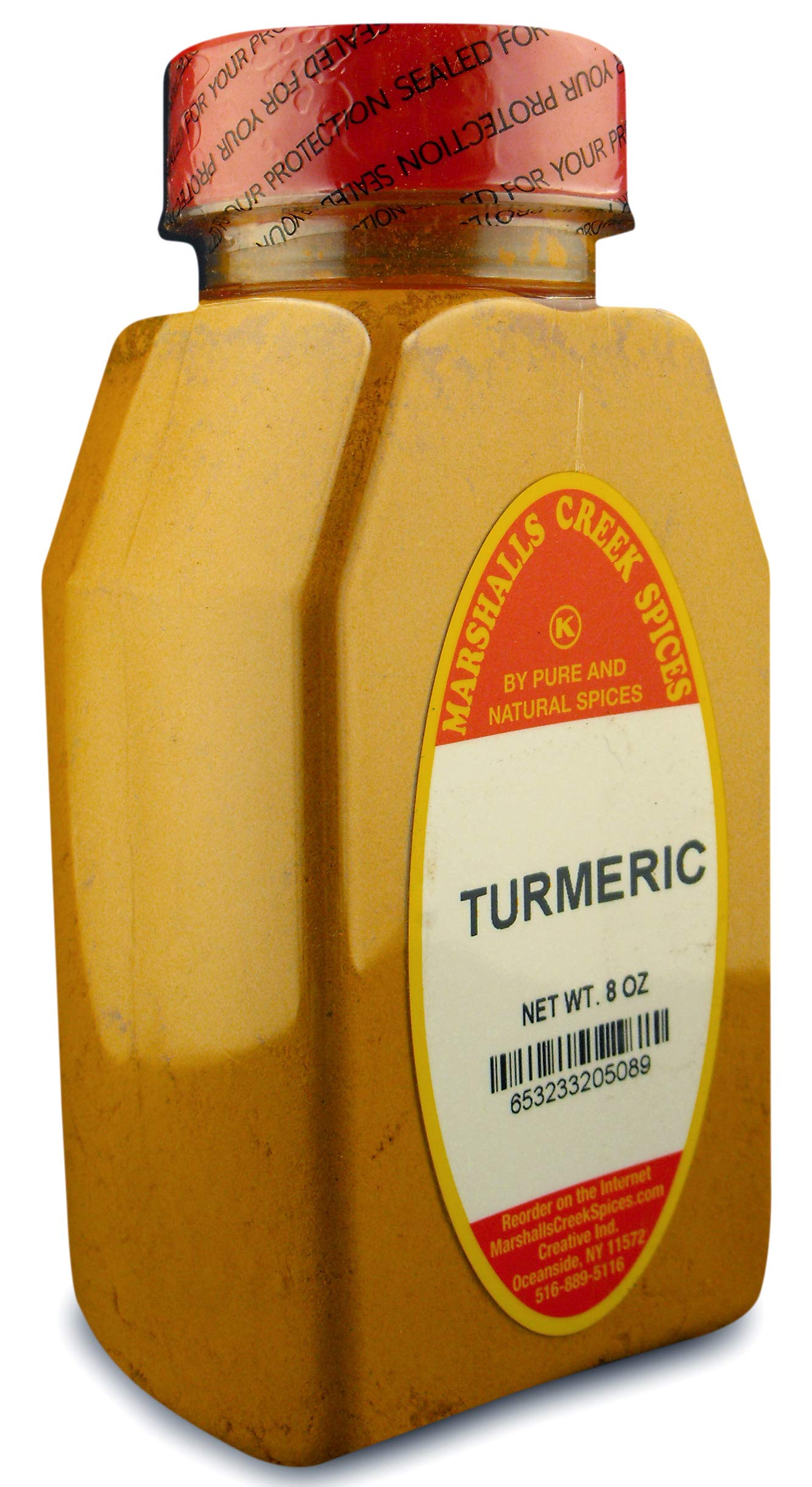 TURMERIC POWDER FRESHLY PACKED IN LARGE JARS, 8 oz, spices, herbs, seasonings