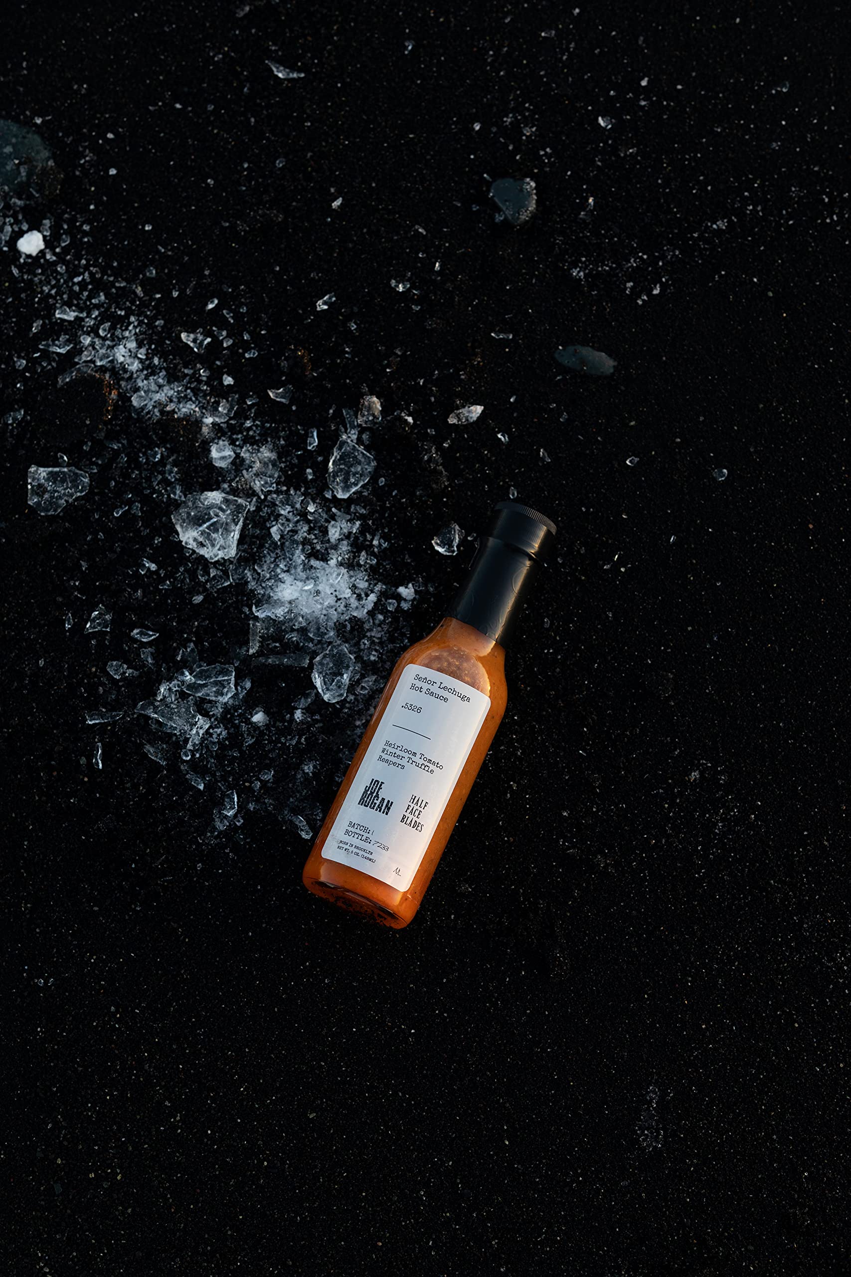 Joe Rogan x Half Face Blades x Señor Lechuga Hot Sauce .5326 Heirloom Tomatoes, Winter Truffle, Reapers
