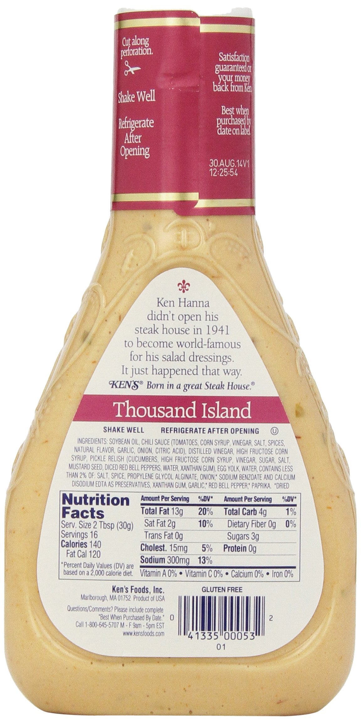 Ken's Foods 1000 Island Sald Dressing, 16 oz