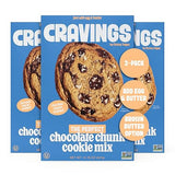 Cravings by Chrissy Teigen Chocolate Chip Cookie Mix - Makes 12 4-inch Cookies, Includes Chocolate Chunks, Easy Cookie Mix (Pack of 3)