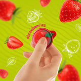 Strawberry Gummy Candy - 30 Count - 19 Oz Jar - Jelly Filled Gummies - Individually Wrapped Gummy Balls Candy - Party Favor Candy for Goodie Bags