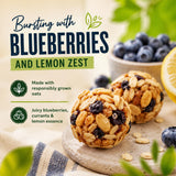SHOPSHIPNOW Lemon Blueberry Granola Bites, Organic Oat Snack Packs, Individually Wrapped Bite Size, 10 Count, 8.5 oz