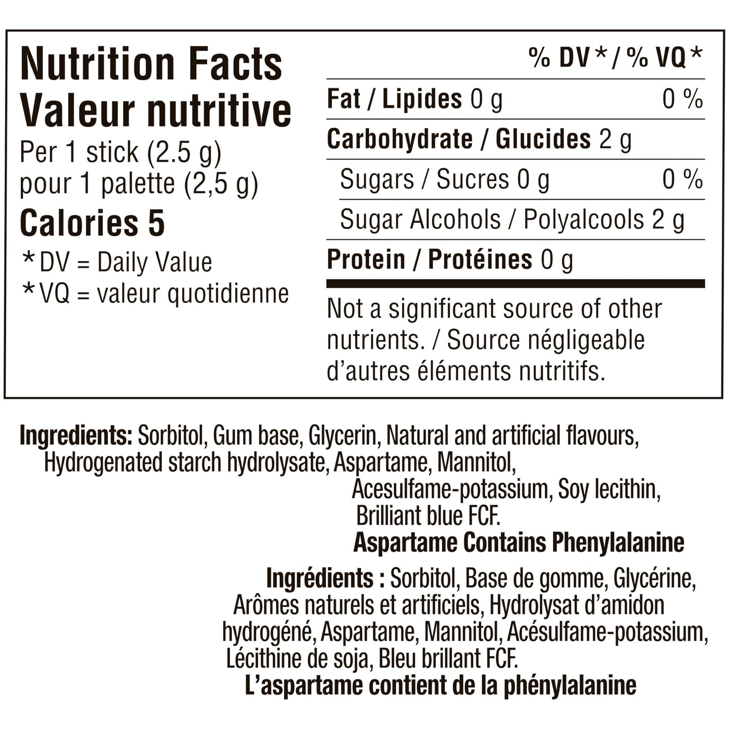 Wrigley 5 Cobalt Peppermint Sugar-Free Gum, 15 Count (Pack of 10)