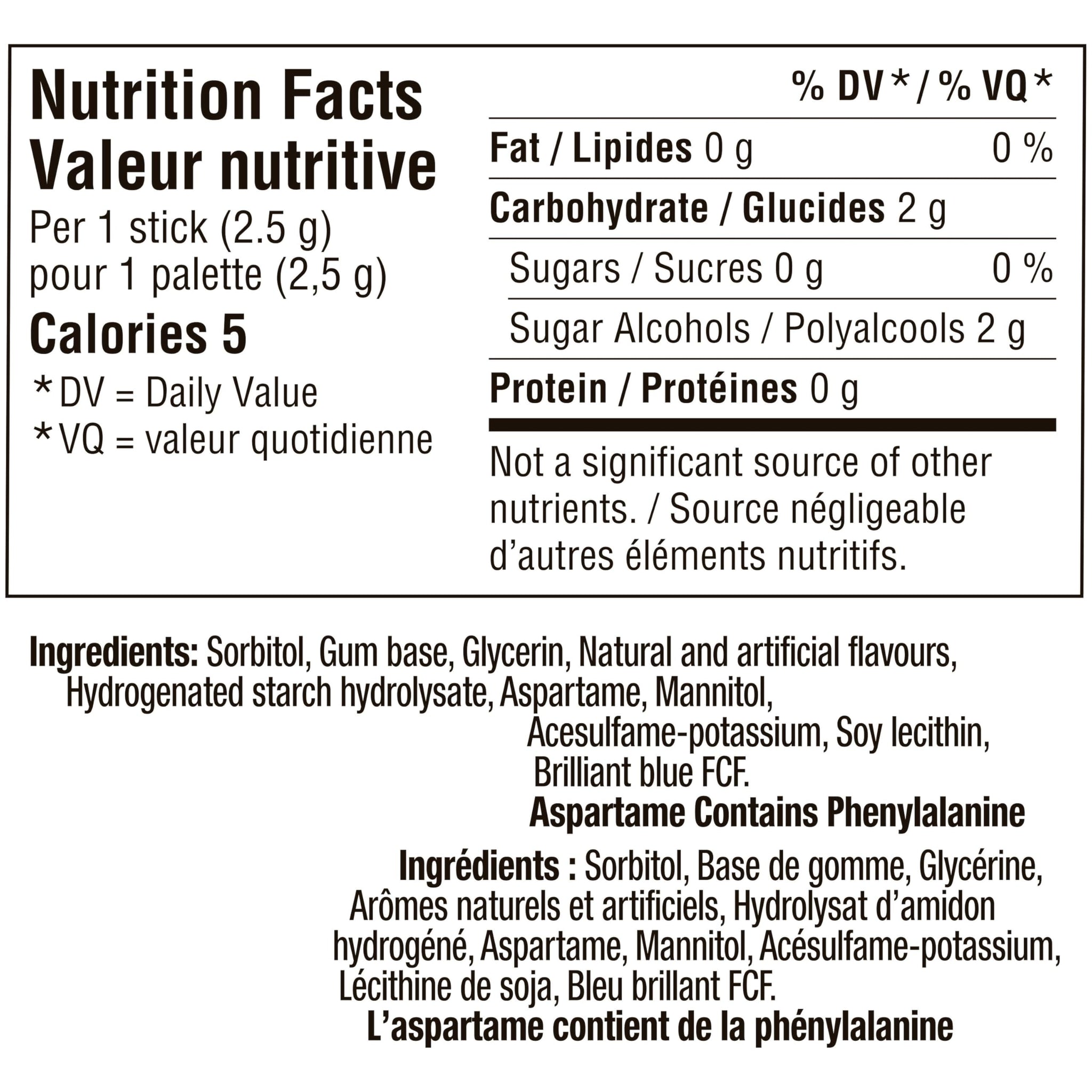 Wrigley 5 Cobalt Peppermint Sugar-Free Gum, 15 Count (Pack of 10)