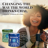 Blue Lotus Chai Tea - Fully Organic Traditional Masala Chai - Makes 65 Cups - 2 Ounce Masala Spiced Chai Powder with Organic Spices - Instant Indian