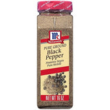 McCormick Black Pepper, Pure Ground, Non GMO, Hand-Harvested, Enjoy Distinctive Pepper Flavor While Cooking & Tableside, 16 oz