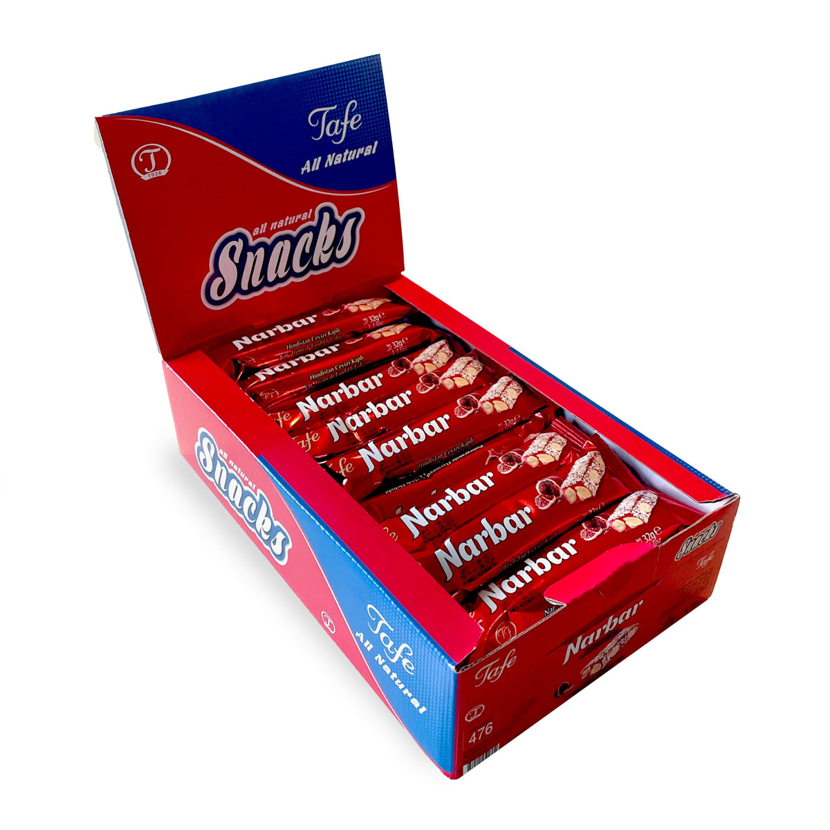 TAFE Narbar - Pomegranate Flavored Turkish Delight with Hazelnut & Coconut - Individually Wrapped Gourmet Candy Bar - Premium Mediterranean Sweet