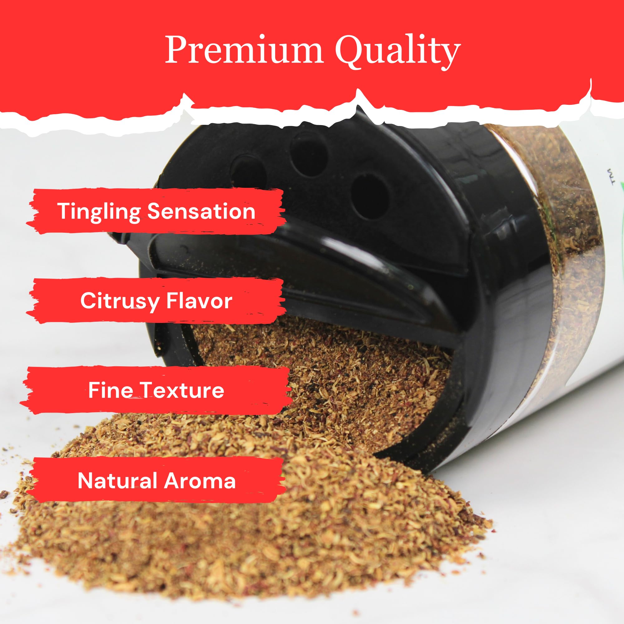 Byait Sichuan Peppercorn Powder 6 Oz, Fine Ground Szechuan Pepper for Numbing and Tingling Taste, Premium Quality for Cooking, Seasoning