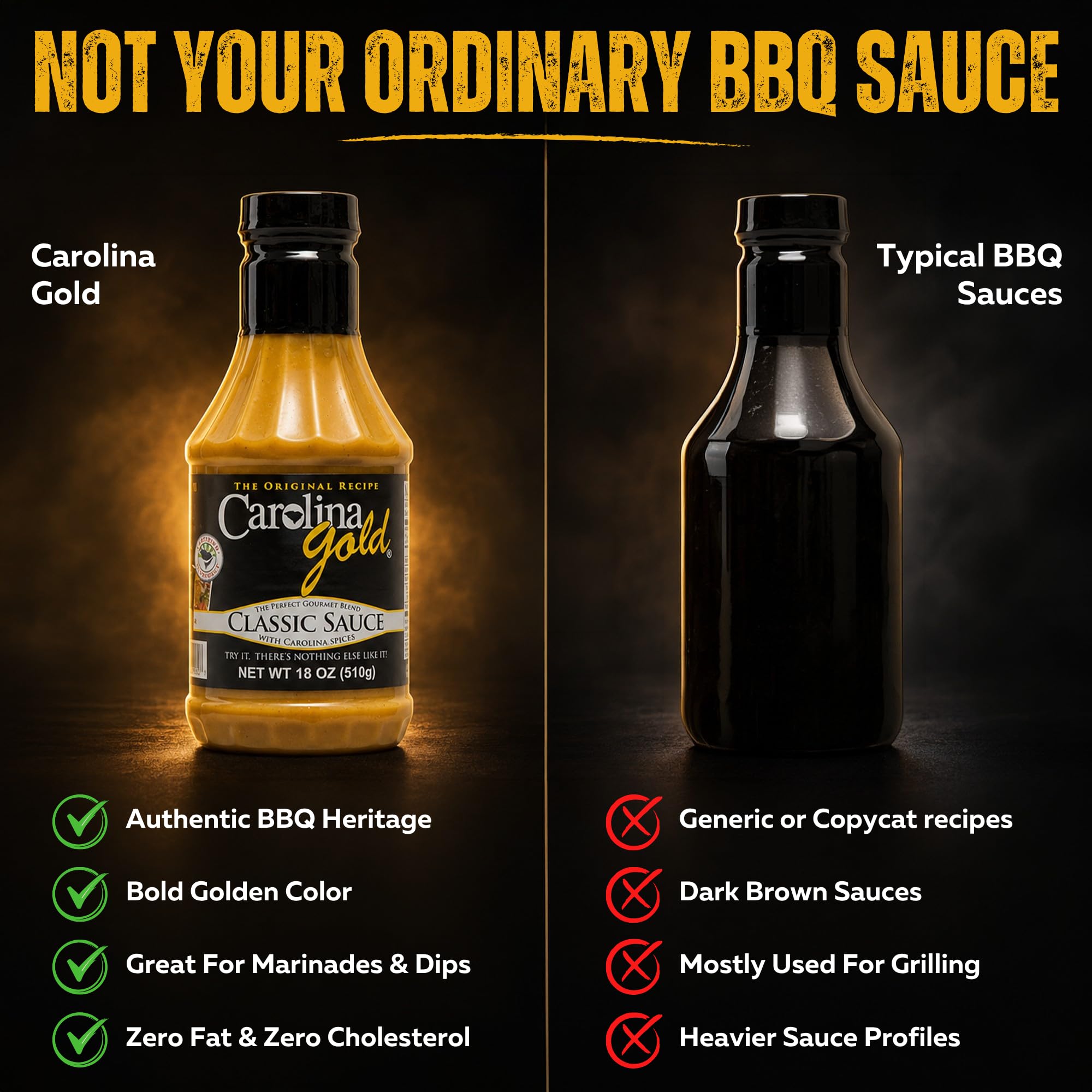 Carolina Gold Classic, BBQ Sauce, 18-Ounce (Pack of 6)