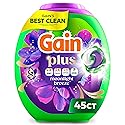 Gain Plus Flings Liquid Laundry Detergent Pods, Gain's Best Clean, All-In-One Pacs, Moonlight Breeze Scent, 45 Count