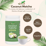 CAcafe Coconut Matcha | Instant Japanese Health Drink | Creamy & Sweet | Hot or Iced Green Tea Latte Mix | New Look, Reduced Sugar | Non-GMO | No